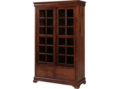 #88047 Executive Bookcase with 2 File Drawers and Sliding Doors