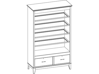 #88146 Executive Bookcase with 2 File Drawers