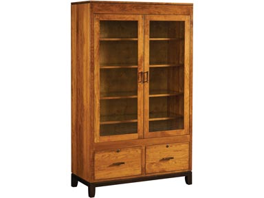 #88547 Executive Bookcase with Doors and 2 File Drawers