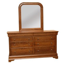 #92029 & #92015 Bordeaux Dresser & Sleigh Rounded Mirror