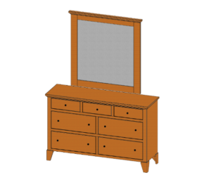 #80200 Dresser and #80205 Mirror