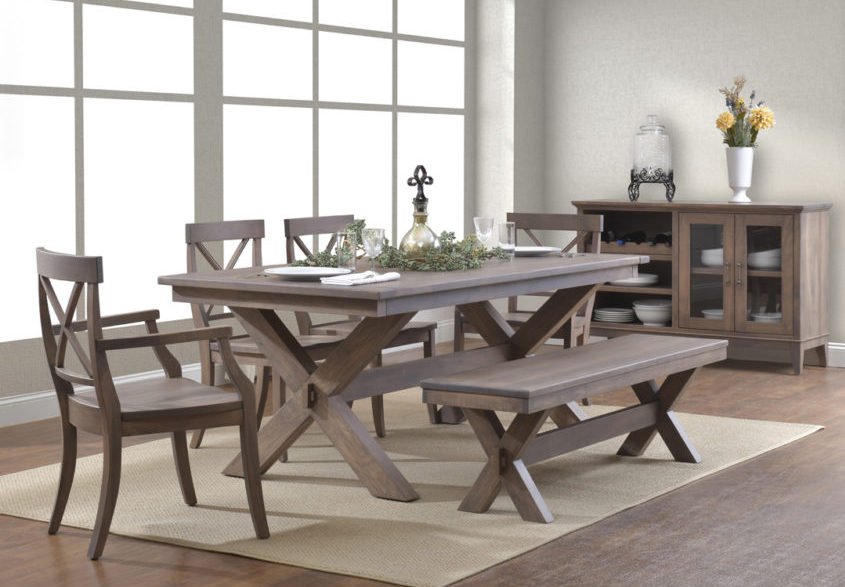 Cross Trestle-table-dining-set-