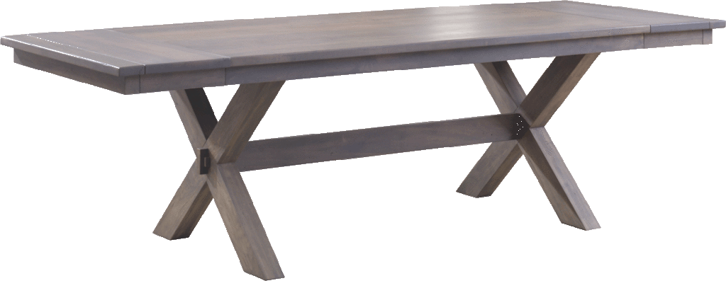 #52-3878-212 Cross Trestle Table with leaves