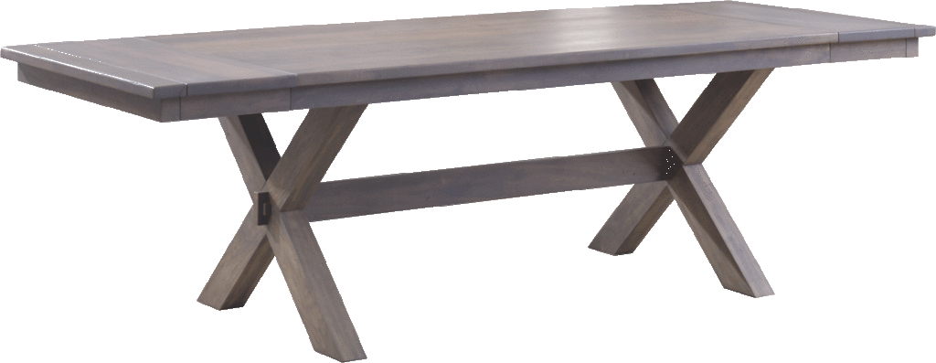 #52-3878-212 Cross Trestle Table with leaves