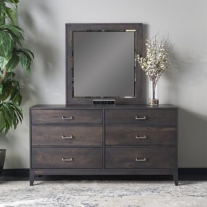 Champagne 6 Drawer Dresser with Mirror