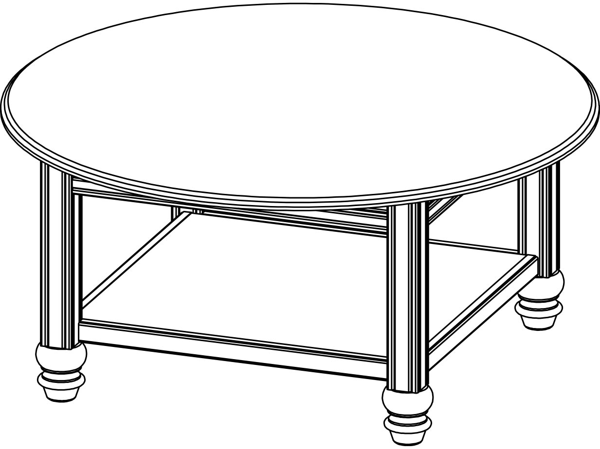 Round Coffee Table Clipart