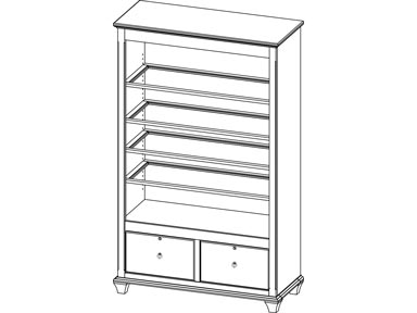 #88446 Executive Bookcase with 2 File Drawers