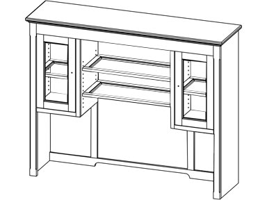 #88452 Hutch Top for Credenza Desk