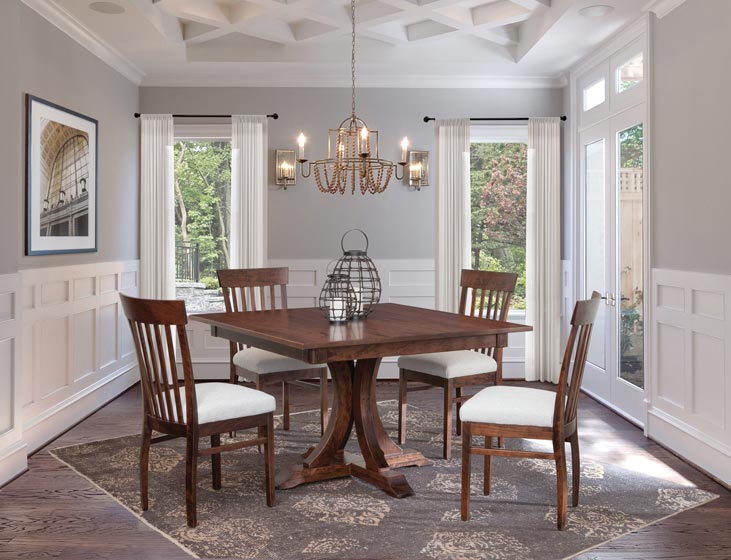 Estate Single Pedestal Square Table