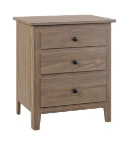 jamestown shaker 3 drawer nightstand in wormy maple fc-47823 blair