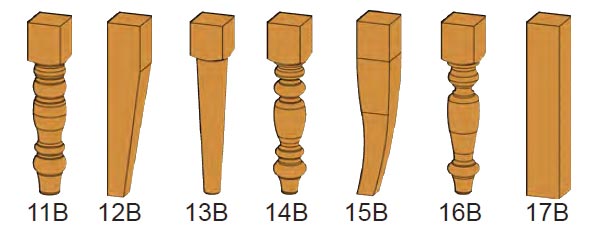 bench leg styles