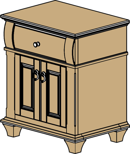 32041 1 Drawer Nightstand